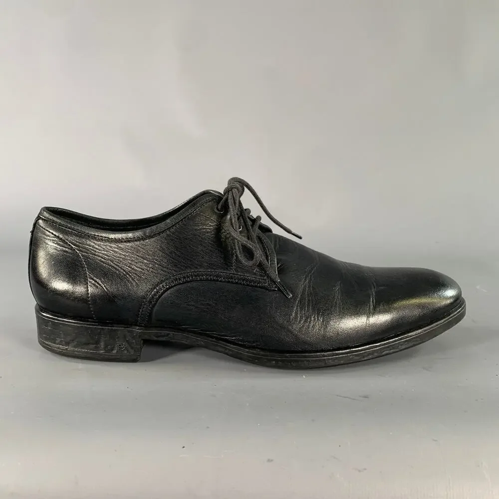 JOHN VARVATOS Size 9 Black Leather Oxford Lace Up Shoes